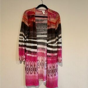 Chicos Open- front cardigan sweater Size 1